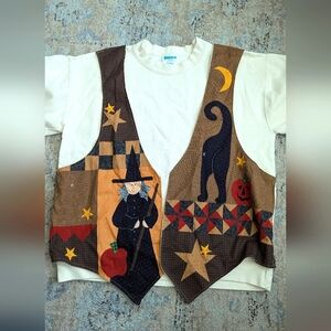 Vintage Fall/Halloween applique on vintage Cherokee Sweatshirt